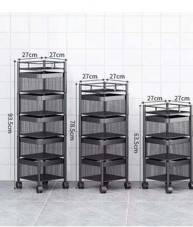 Rotating Kitchen Storage Basket Square