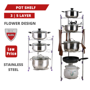 Pot Rack Stainless Steel Flower
