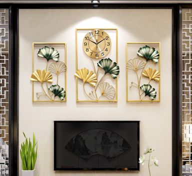 CLOCK IRON WALL DECORATION A2102