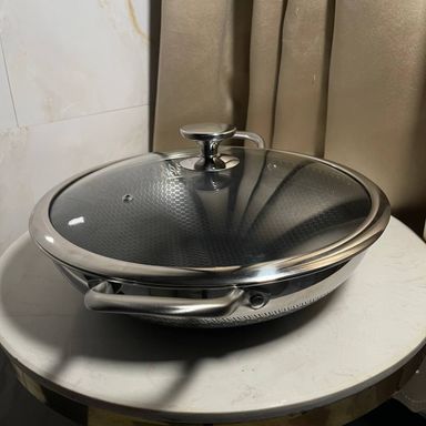 Hexa Wok 304 Stainless-Steel | 34 cm 7 Layer Composite (C521)