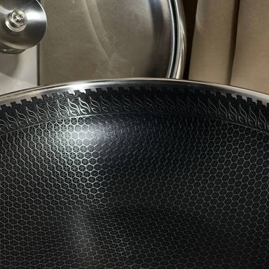 Hexa Wok 304 Stainless-Steel | 34 cm 7 Layer Composite (C521)
