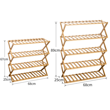 WOOD SHELF SHOE RACK