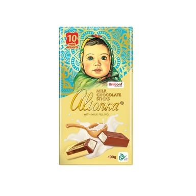 ALIONKA' chocolate sticks with Milk filing