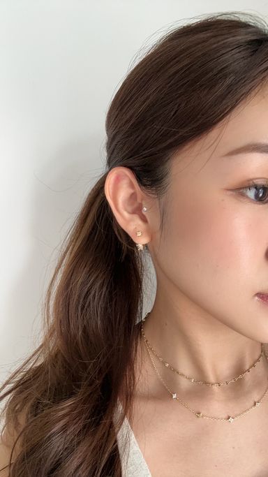 DOUBLE DIAMOND STUD