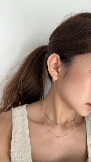 DOUBLE DIAMOND STUD