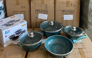 7 PCS BOWEN GRANITE COOKWARE