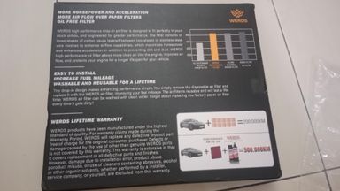   [HONDA ACCORD TAO 8th Gen 2008–2013] WERDS High-Flow Air Filter + PERCUMA Penapis Aircond Karboní
