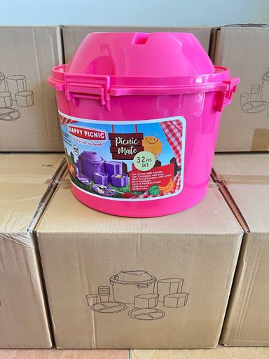 32 PCS PICNIC SET ROSE RED
