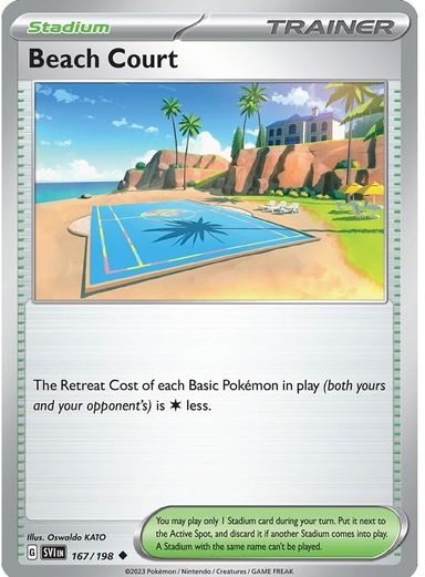 Beach Court Reverse Holo 167/198 Scarlet & Violet
