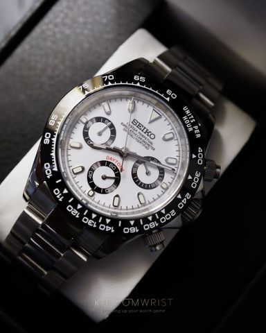 Seiko 'Daytona' Mod White Dial