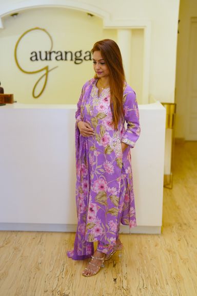 Lilac Floral Set