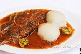 Sauce tomate au poisson frais (carpe,djan) avec abgéli