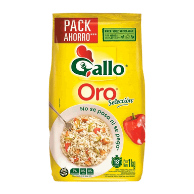 Arroz Gallo Oro Parboil en Bolsa 1 kg
