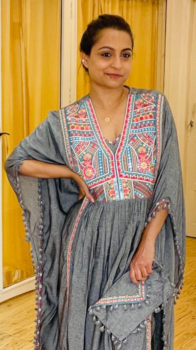 Grey Kaftan set