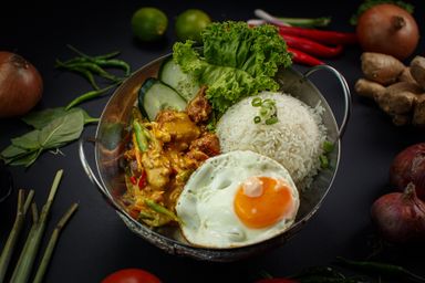 Salted Egg Chicken w Rice