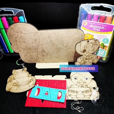 DIY Felt Craft Father's Day Car Display Board Kit