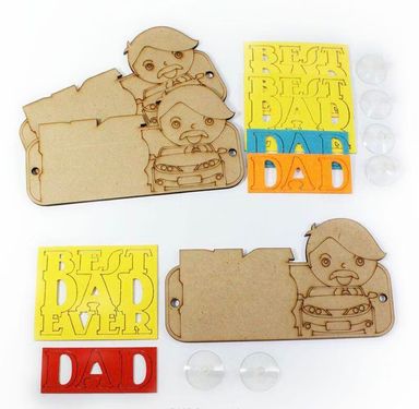 DIY Felt Craft Father's Day Car Display Board Kit