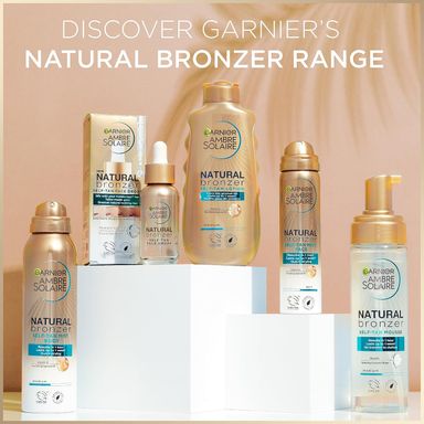 Garnier Ambre Solaire Natural Bronzer, Self Tan Drops for Face, Hyaluronic Acid & Coconut Water, Tailor Made Glow, Gradual & Natural Fake Tan, Approved by Cruelty Free International, Vegan, 30ml