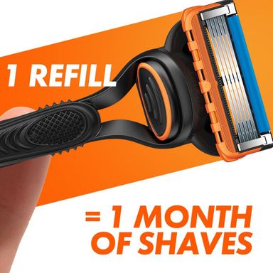 Gillette Fusion5 Razor for Men, 1 Gillette Razor, 10 Razor Blade Refills, with Lubrastrip for a Close Shave