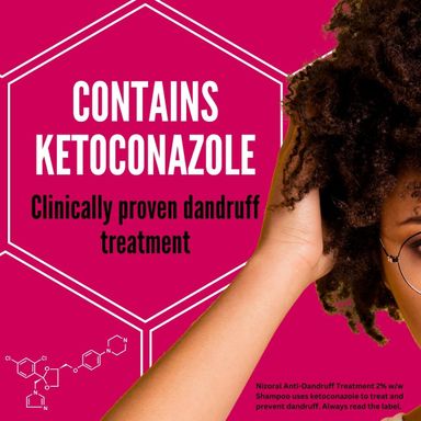 Nizoral Anti-Dandruff Treatment Shampoo, Treats and Prevents Dandruff, Clinically Proven to Control Itchy & Flaky Scalps, Contains Ketoconazole, 1 x 100ml