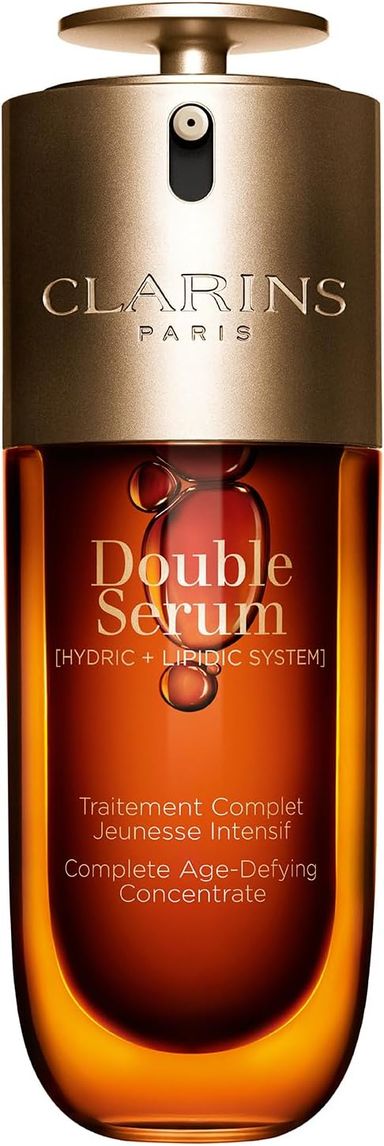 Clarins NEW Double Serum | Anti Aging Face Serum | Visibly Firms, Smoothes, Boosts Radiance, and Refines Pores | 24H Hydration | All Skin Types - 50 ml (Pack of 1)