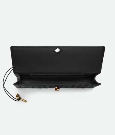 Bottega venetta andiamo clutch black 