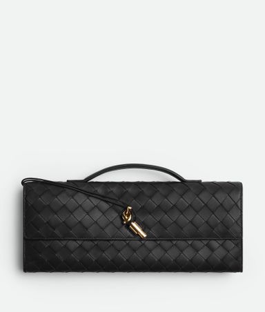 Bottega venetta andiamo clutch black 