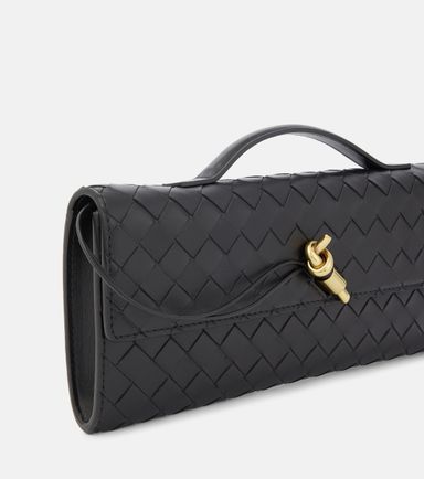 Bottega venetta andiamo clutch black 