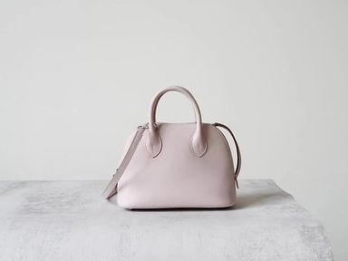 Partisan Hand-Crafted Mini EV Leather Bowler Bag (Dreamy Purple)