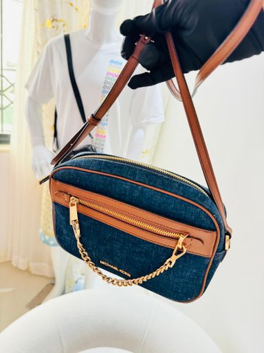 Bolsa câmera bag Micheal kors denim 