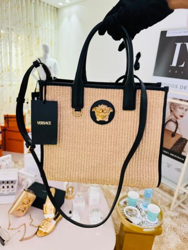 Bolsa raffia Versace La Medusa - nova coleção 
