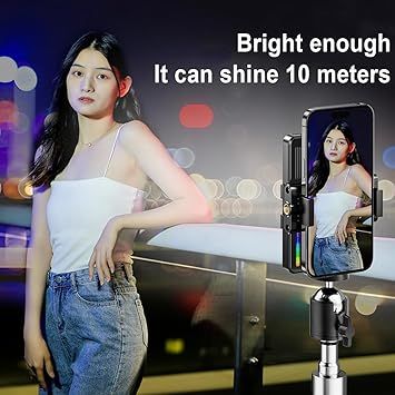 Lampe de poche portable pour photographie et enregistrement vidéo, éclairage double face pour selfie, rechargeable 3 000 mAh, IRC 95+ (2 500-9 000 K), aimantation intégrée (US-M16