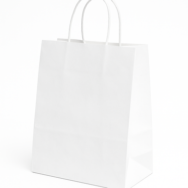PLAIN WHITE DELIVERY CARRIER BAGS - 6 SIZES/RETAIL