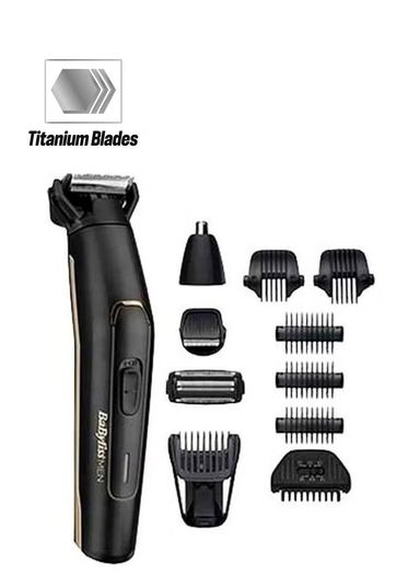 BaByliss 11-In-1 Cordless Multi Grooming Kit, Waterproof, Hair/Nose/Body And Beard Trimmer, Hair Clipper, Shaver For Men With Sharp Carbon Titanium Blades - MT860E, 3 Years Guarantee