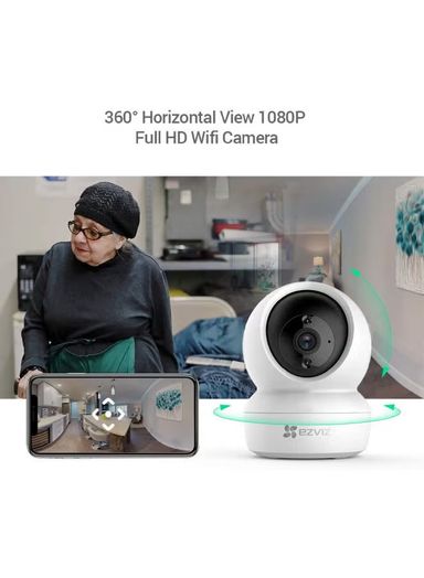 Ezviz c6n hd indoor wi-fi pan and tilt security camera - white