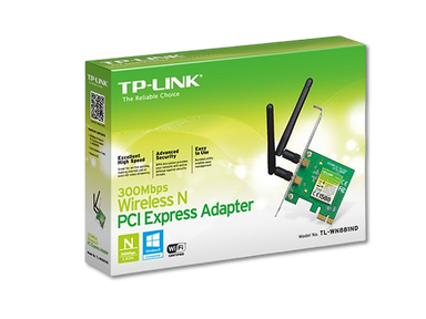 TP-Link 300Mbps Wireless N PCI Express Adapter (TL-WN881ND)