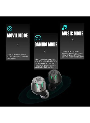 Gravastar Sirius Pro Wireless Earbuds, Bluetooth TWS Earbuds with 16 Hours Playtime, Deep Bass 3D Stereo, Headphones for iPhone/Android(Space Gray)