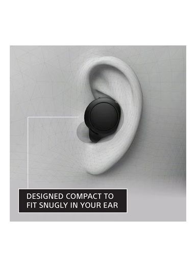 Sony WF-C500 True Wireless Headphones - Up To 20 Hours Battery Life With Charging Case - Voice Assistant Compatible - Built-In Mic For Phone Calls - Reliable Bluetooth Connection - Black
