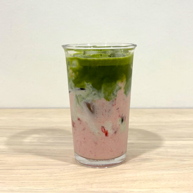 Strawberry Shortcake Matcha Latte