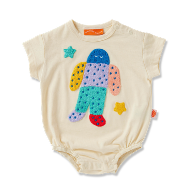 Cotton Applique Bodysuit (Space Out)
