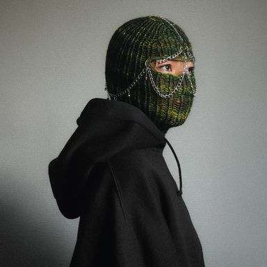 Rebel Sprout green knitted balaclava