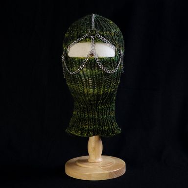 Rebel Sprout green knitted balaclava