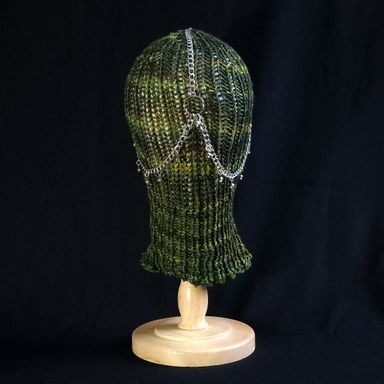 Rebel Sprout green knitted balaclava