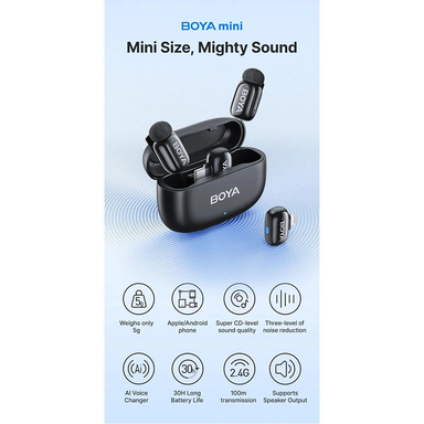 MICROFONO BOYA MINI 12 / 2 EN 1