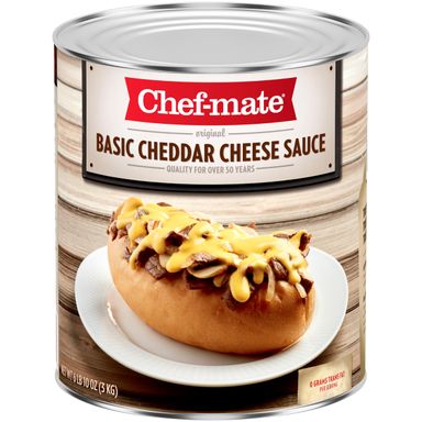 CHEFMATE PROCESSED CHEDDAR CHEESE 184 SLICES 8X2.27 Kilogram