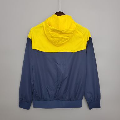 Al Nassr hooded windbreaker 1 (Yellow/ Navy Blue)