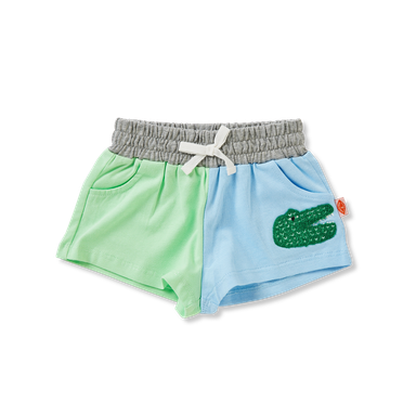 Cotton Applique Shorts (Crocodile)
