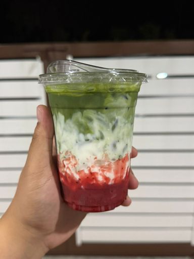 Matcha Strawberry latte