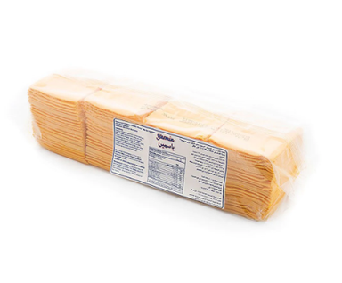 YASMIN PROCESSED CHEDDAR CHEESE 184 SLICES 8X2.27 Kilogram