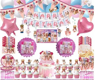 SET DE FIESTA DE CUMPLEAÑOS ROOBLOX NIÑA/NIÑO